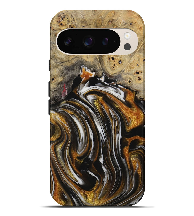 Pixel 9 Pro XL Wood Live Edge Phone Case - Cami (Black & White, 731757)