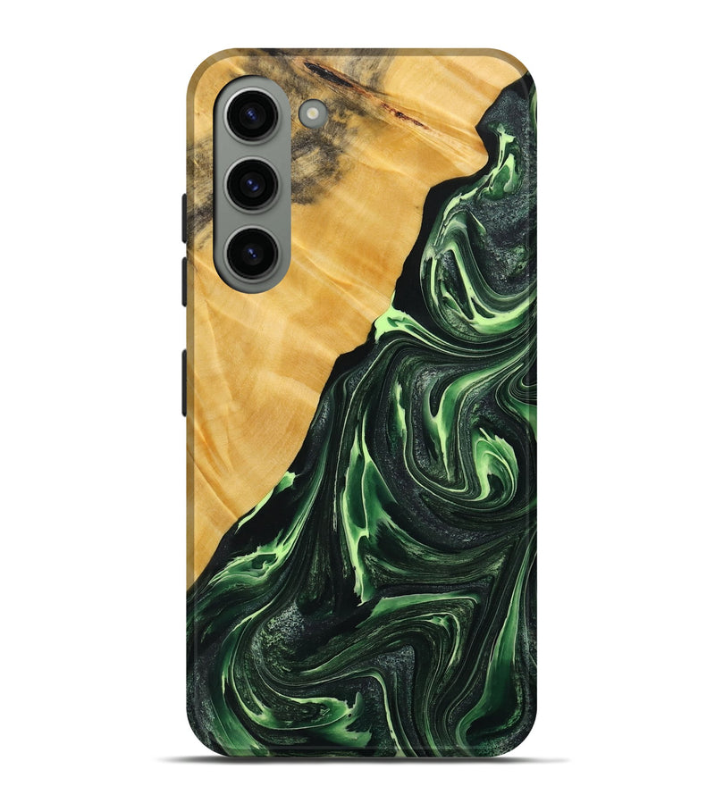 Galaxy S23 Plus Wood Live Edge Phone Case - Arnav (Green, 731763)