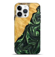 iPhone 15 Pro Max Wood Live Edge Phone Case - Arnav (Green, 731763)