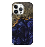 iPhone 15 Pro Max Wood Live Edge Phone Case - Rhonda (Blue, 731764)