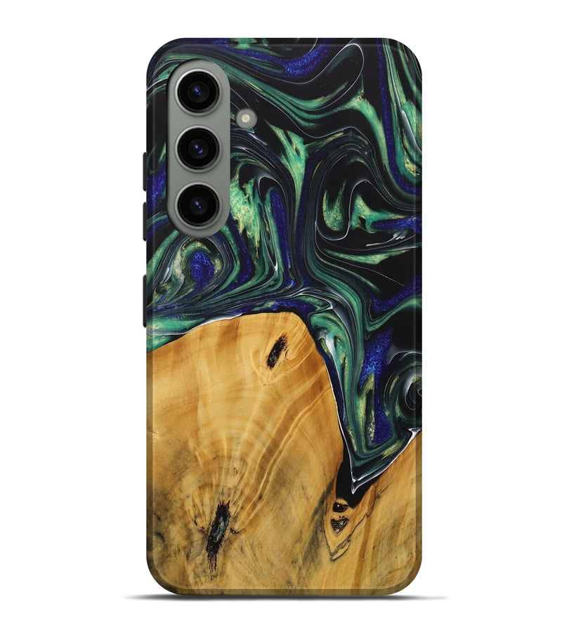 Galaxy S24 Plus Wood Live Edge Phone Case - Therine (Green, 731767)