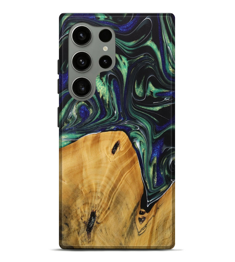 Galaxy S24 Ultra Wood Live Edge Phone Case - Therine (Green, 731767)