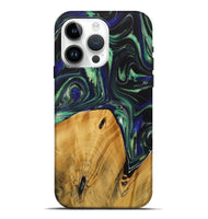 iPhone 15 Pro Max Wood Live Edge Phone Case - Therine (Green, 731767)