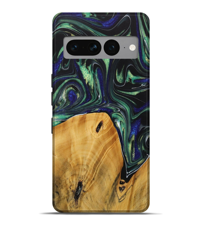 Pixel 7 Pro Wood Live Edge Phone Case - Therine (Green, 731767)