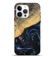 iPhone 15 Pro Max Wood Live Edge Phone Case - Aniya (Blue, 731768)