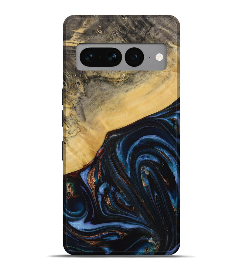 Pixel 7 Pro Wood Live Edge Phone Case - Aniya (Blue, 731768)