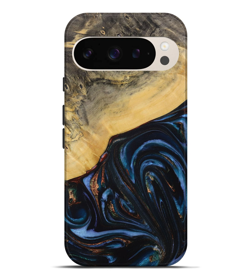 Pixel 9 Pro XL Wood Live Edge Phone Case - Aniya (Blue, 731768)