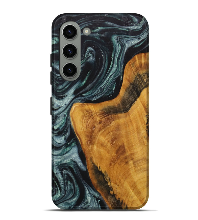 Galaxy S23 Plus Wood Live Edge Phone Case - Shelbi (Green, 731770)