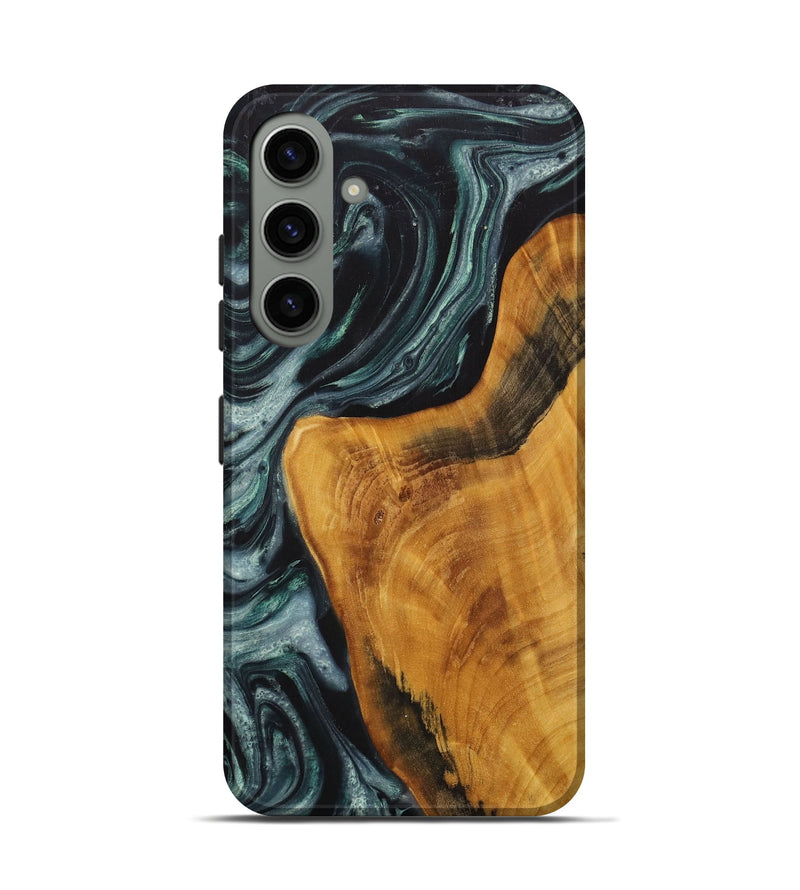 Galaxy S24 Wood Live Edge Phone Case - Shelbi (Green, 731770)