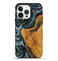 iPhone 15 Pro Max Wood Live Edge Phone Case - Shelbi (Green, 731770)