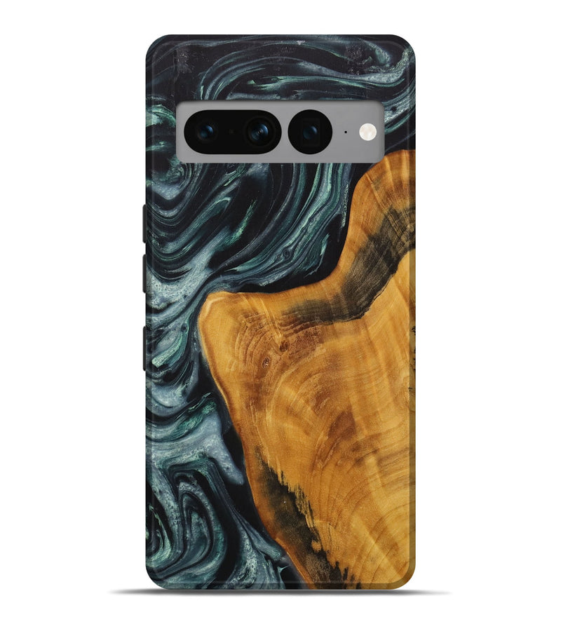 Pixel 7 Pro Wood Live Edge Phone Case - Shelbi (Green, 731770)