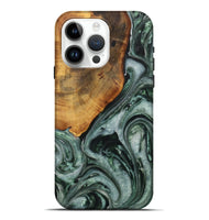 iPhone 15 Pro Max Wood Live Edge Phone Case - Male (Green, 731771)