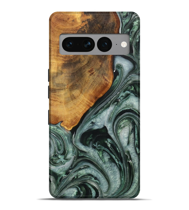 Pixel 7 Pro Wood Live Edge Phone Case - Male (Green, 731771)