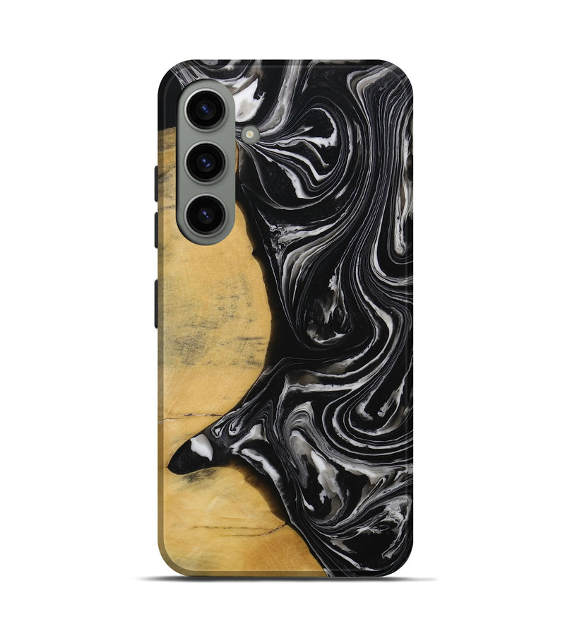 Galaxy S24 Wood Live Edge Phone Case - Texanna (Black & White, 731772)