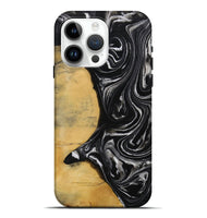 iPhone 15 Pro Max Wood Live Edge Phone Case - Texanna (Black & White, 731772)