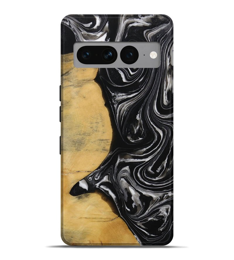 Pixel 7 Pro Wood Live Edge Phone Case - Texanna (Black & White, 731772)