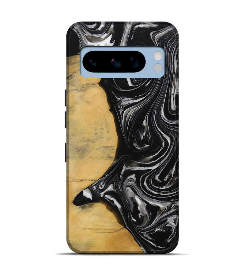 Pixel 8 Pro Wood Live Edge Phone Case - Texanna (Black & White, 731772)