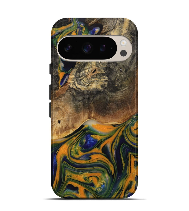 Pixel 9 Wood Live Edge Phone Case - Taryn (Blue, 731774)