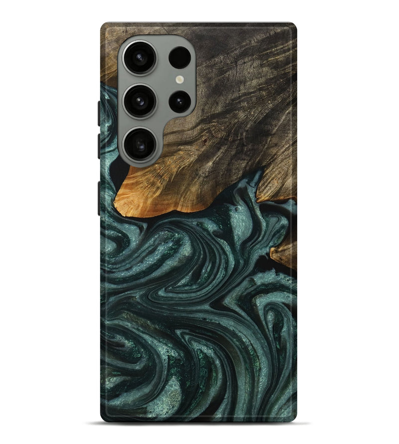 Galaxy S23 Ultra Wood Live Edge Phone Case - Darell (Green, 731777)