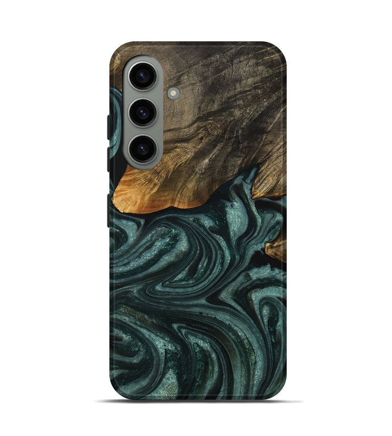 Galaxy S24 Wood Live Edge Phone Case - Darell (Green, 731777)