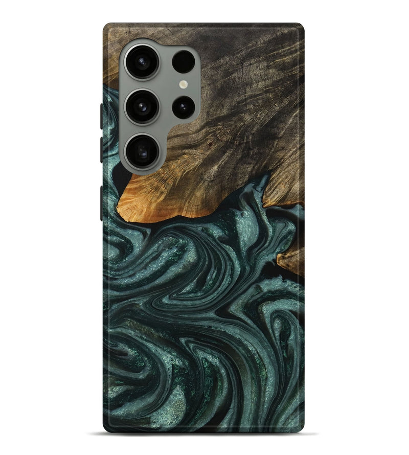 Galaxy S24 Ultra Wood Live Edge Phone Case - Darell (Green, 731777)