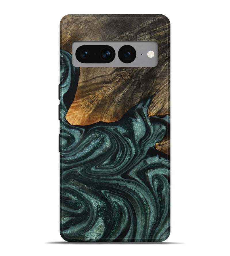 Pixel 7 Pro Wood Live Edge Phone Case - Darell (Green, 731777)