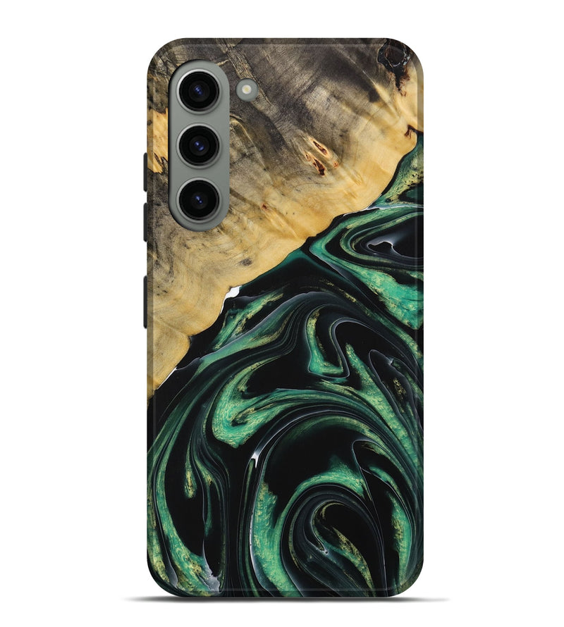 Galaxy S23 Plus Wood Live Edge Phone Case - Sherill (Green, 731778)