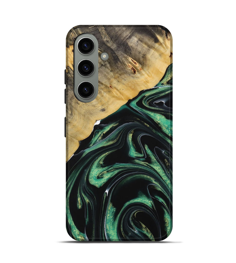 Galaxy S24 Wood Live Edge Phone Case - Sherill (Green, 731778)