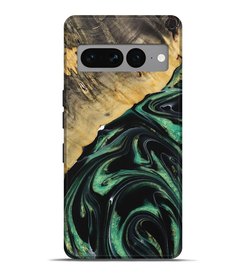 Pixel 7 Pro Wood Live Edge Phone Case - Sherill (Green, 731778)