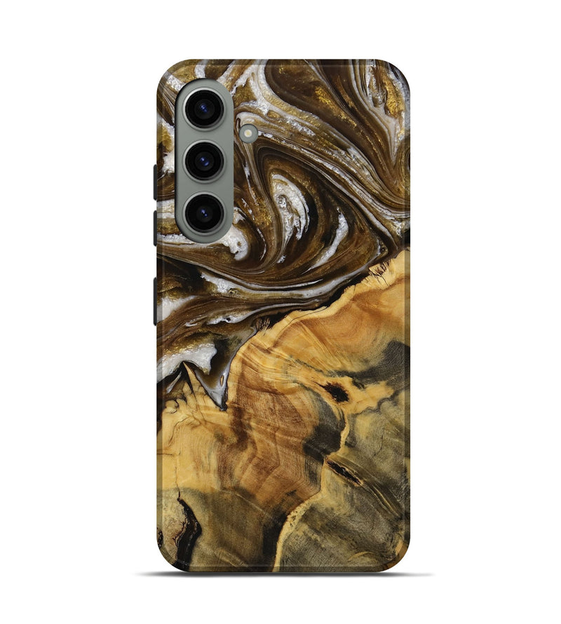 Galaxy S24 Wood Live Edge Phone Case - Clabe (Black & White, 731779)