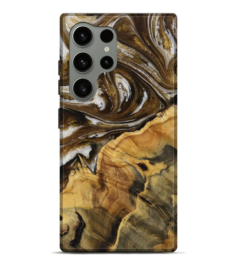 Galaxy S24 Ultra Wood Live Edge Phone Case - Clabe (Black & White, 731779)