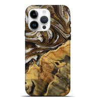 iPhone 15 Pro Max Wood Live Edge Phone Case - Clabe (Black & White, 731779)