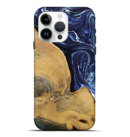 iPhone 15 Pro Max Wood Live Edge Phone Case - Trey (Blue, 731780)