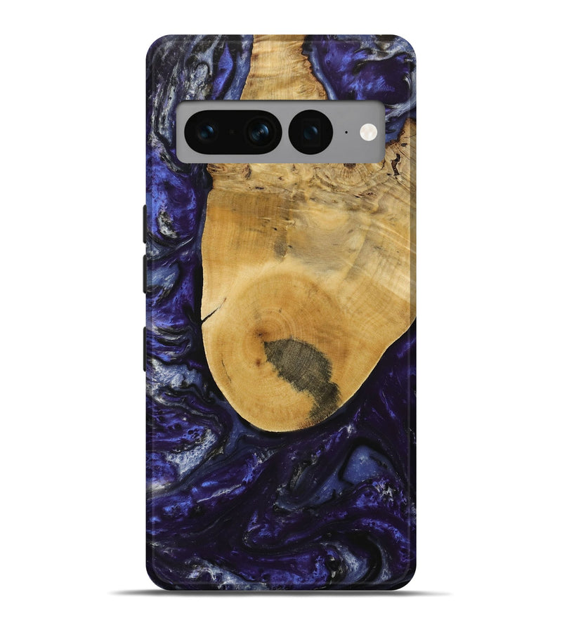 Pixel 7 Pro Wood Live Edge Phone Case - Angel (Purple, 731782)