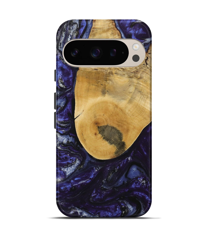 Pixel 9 Wood Live Edge Phone Case - Angel (Purple, 731782)