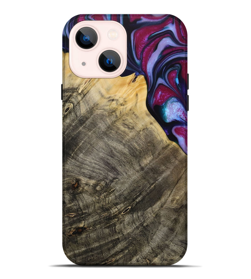 iPhone 14 Plus Wood Live Edge Phone Case - Daulton (Purple, 731784)