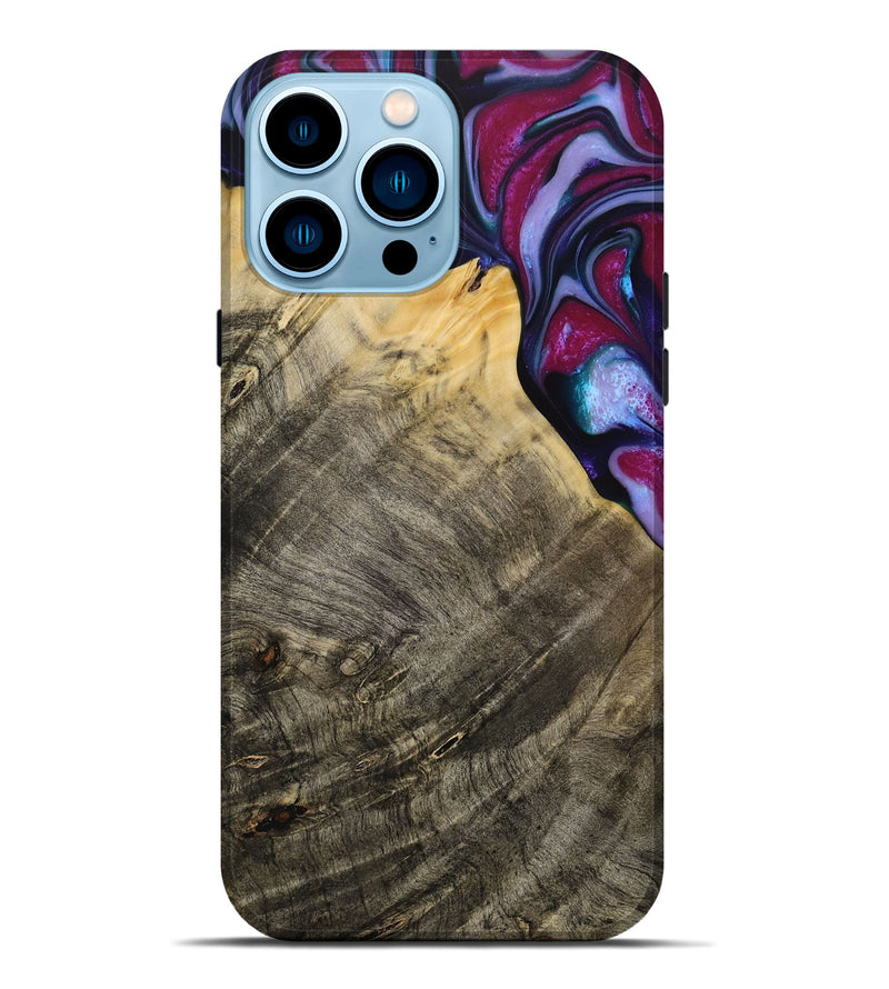 iPhone 14 Pro Max Wood Live Edge Phone Case - Daulton (Purple, 731784)