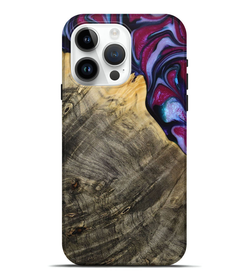 iPhone 15 Pro Max Wood Live Edge Phone Case - Daulton (Purple, 731784)