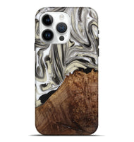 iPhone 15 Pro Max Wood Live Edge Phone Case - Jadon (Black & White, 731785)