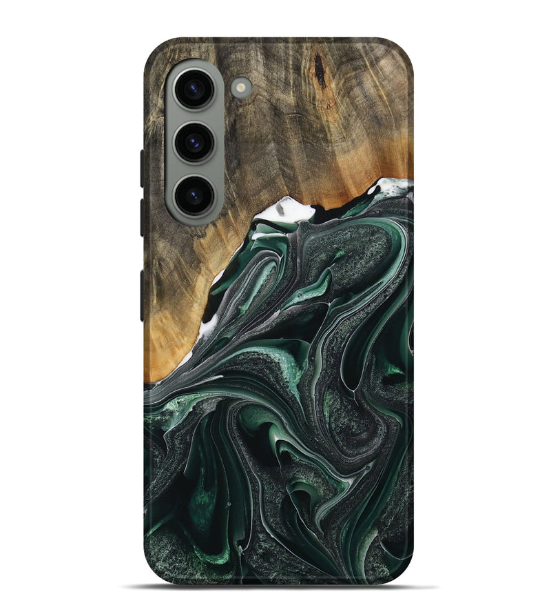 Galaxy S23 Plus Wood Live Edge Phone Case - Ellissa (Green, 731787)