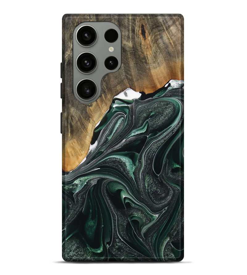 Galaxy S23 Ultra Wood Live Edge Phone Case - Ellissa (Green, 731787)