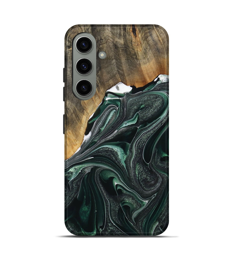 Galaxy S24 Wood Live Edge Phone Case - Ellissa (Green, 731787)