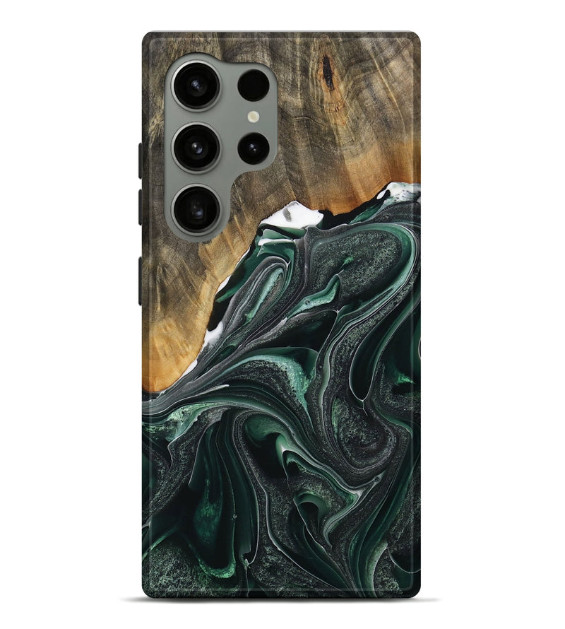 Galaxy S24 Ultra Wood Live Edge Phone Case - Ellissa (Green, 731787)