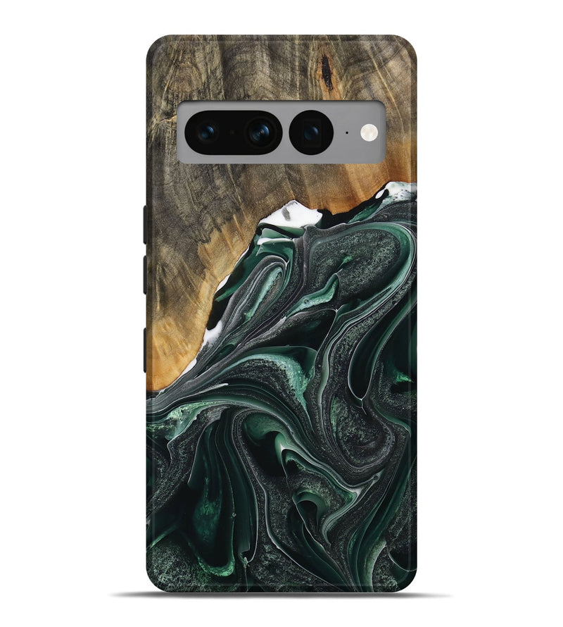 Pixel 7 Pro Wood Live Edge Phone Case - Ellissa (Green, 731787)