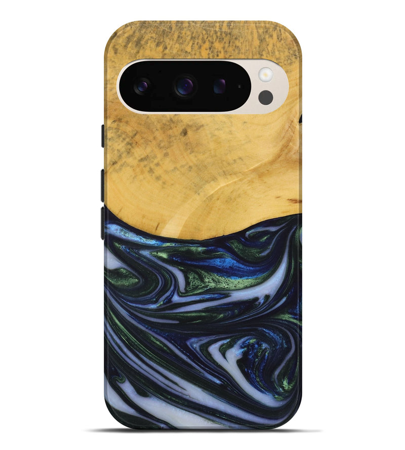 Pixel 9 Pro XL Wood Live Edge Phone Case - Nolana (Blue, 731788)