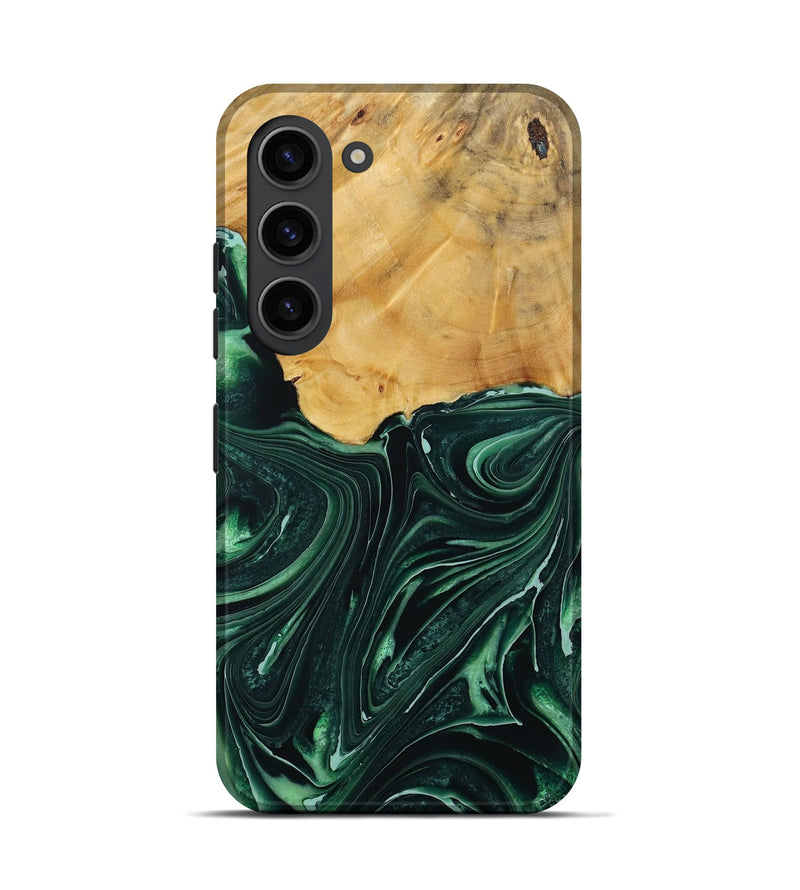 Galaxy S23 Wood Live Edge Phone Case - Padriac (Green, 731789)