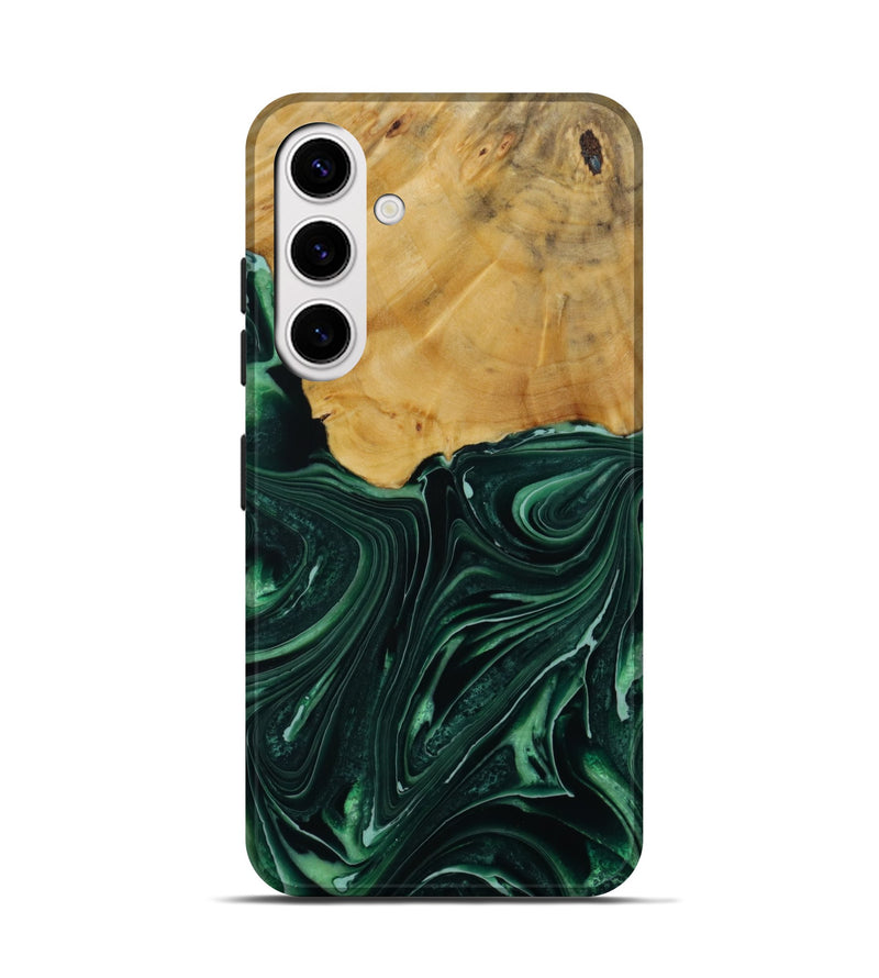 Galaxy S25 Wood Live Edge Phone Case - Padriac (Green, 731789)