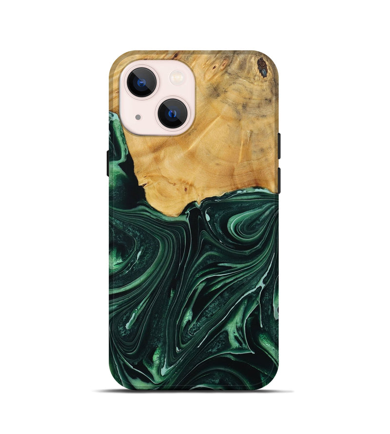 iPhone 13 mini Wood Live Edge Phone Case - Padriac (Green, 731789)