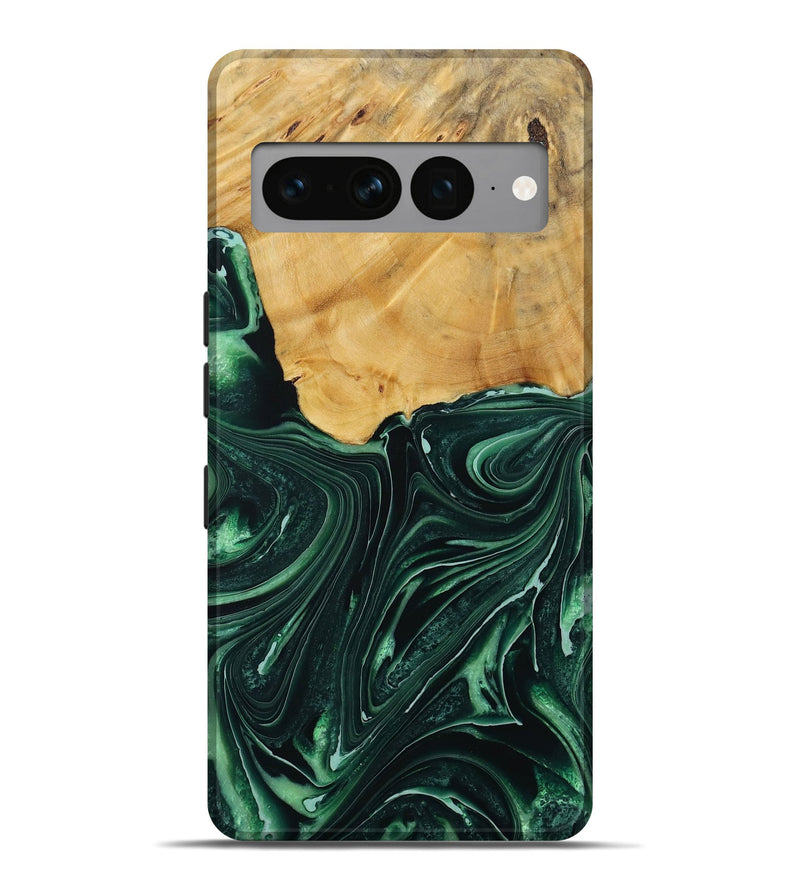 Pixel 7 Pro Wood Live Edge Phone Case - Padriac (Green, 731789)