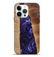 iPhone 15 Pro Max Wood Live Edge Phone Case - Shaili (Purple, 731790)